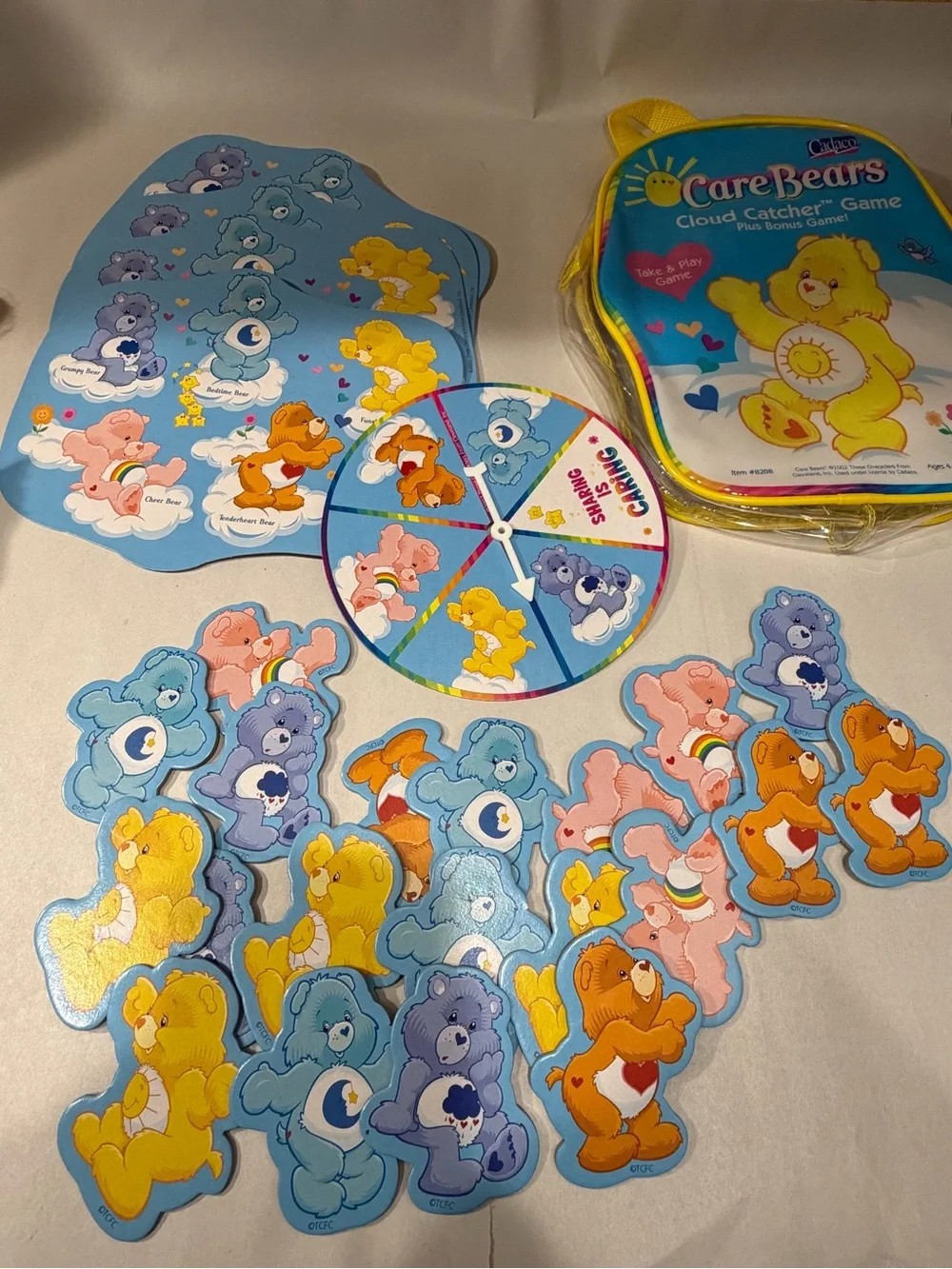 Care Bear Cloud Catcher Game Cadaco 2002  With Plastic Carrying Case